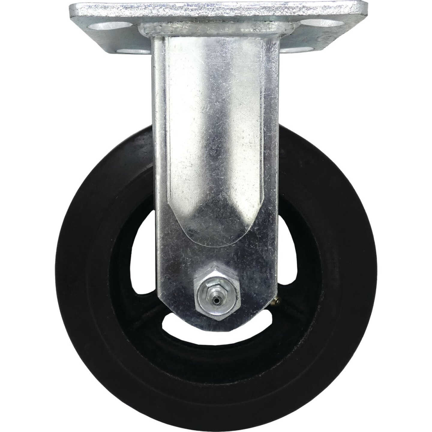 Shepherd Hardware 6 In. Heavy-Duty Mold-On Rigid Plate Caster Image 1