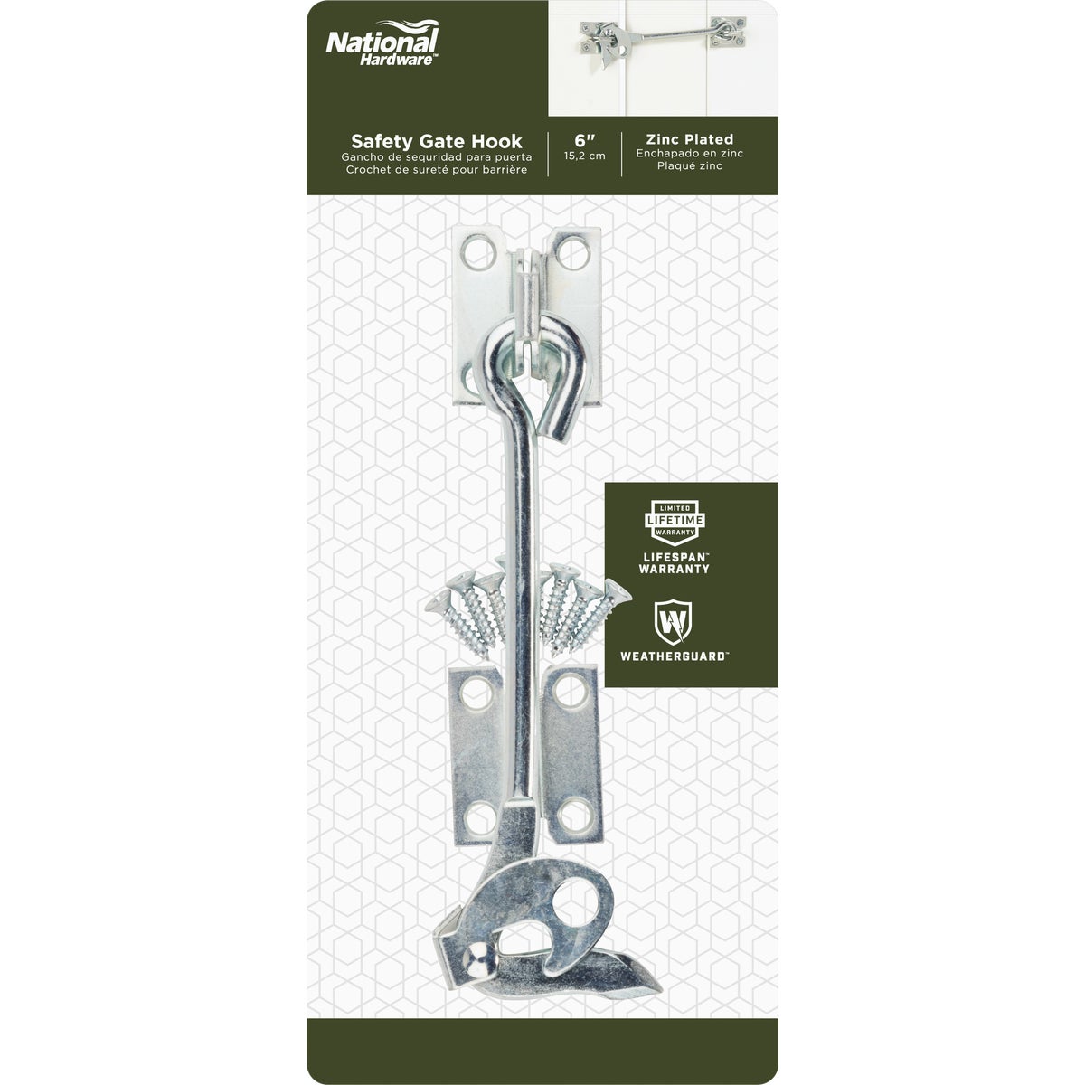 National Hardware 6 In. Steel Safety Gate Hook Image 2
