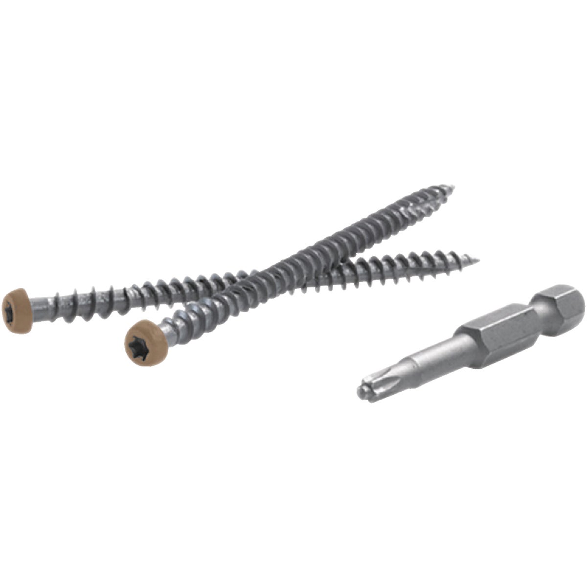 FastenMaster TrapEase #10 x 2-1/2 In. Brown Ultimate Composite Deck Screw (75-Count Box) Image 2