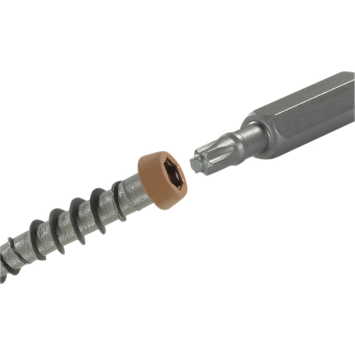 FastenMaster TrapEase #10 x 2-1/2 In. Brown Ultimate Composite Deck Screw (75-Count Box) Image 3