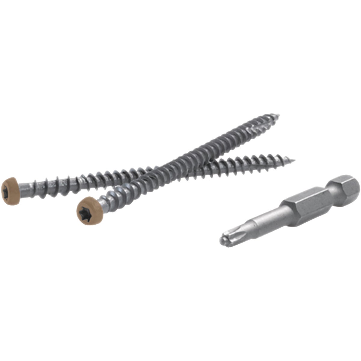 FastenMaster TrapEase #10 x 2-1/2 In. Brown Ultimate Composite Deck Screw (1050-Count Pail)