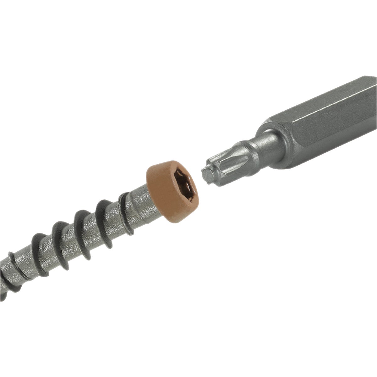 FastenMaster TrapEase #10 x 2-1/2 In. Brown Ultimate Composite Deck Screw (1050-Count Pail) Image 3