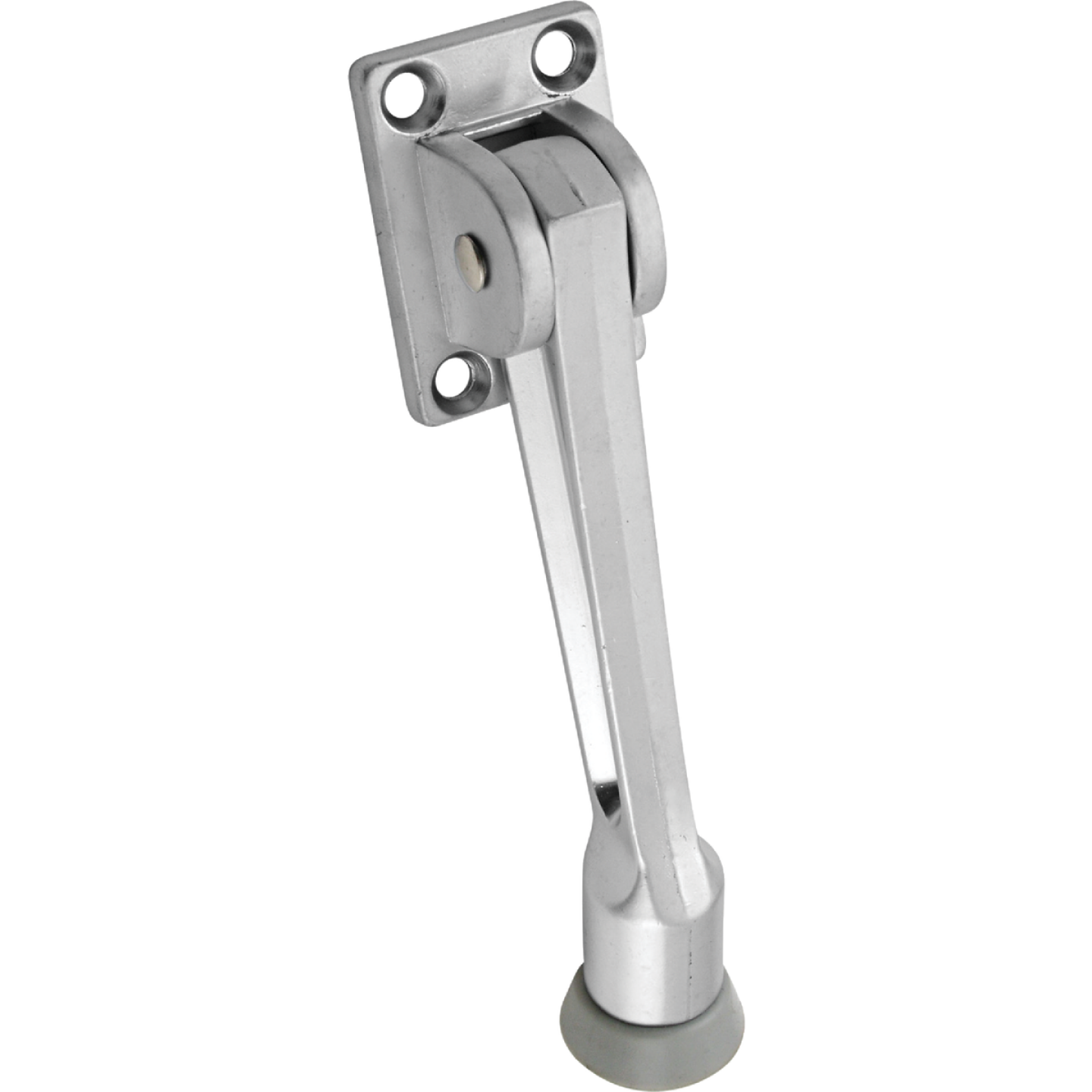 National Hardware 5 In. Satin Chrome Kickdown Door Holder Image 1