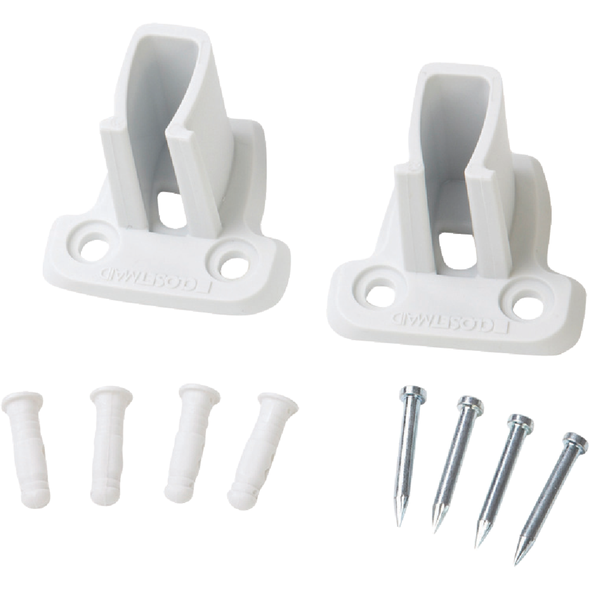 ClosetMaid SuperSlide White Resin Wire Shelf End Bracket (2-Pack) Image 1