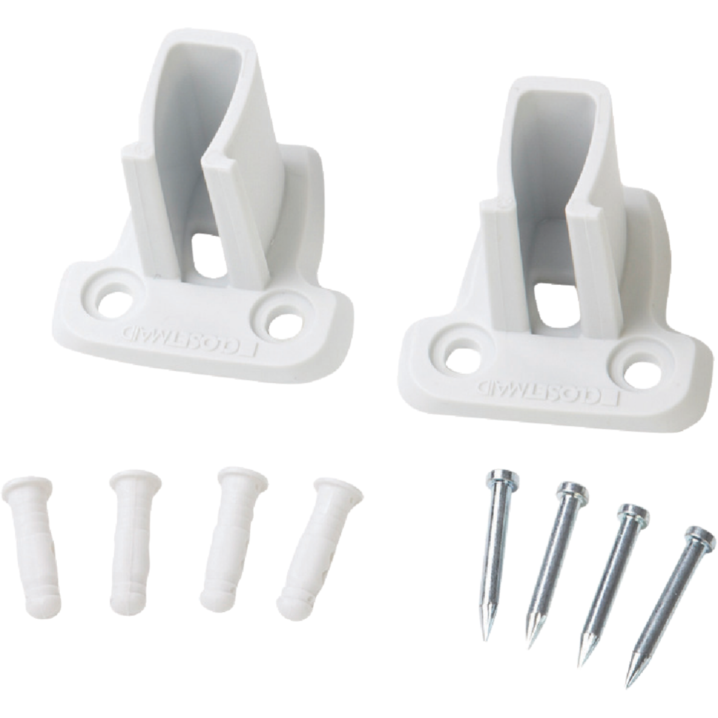 ClosetMaid SuperSlide White Resin Wire Shelf End Bracket (2-Pack) Image 1