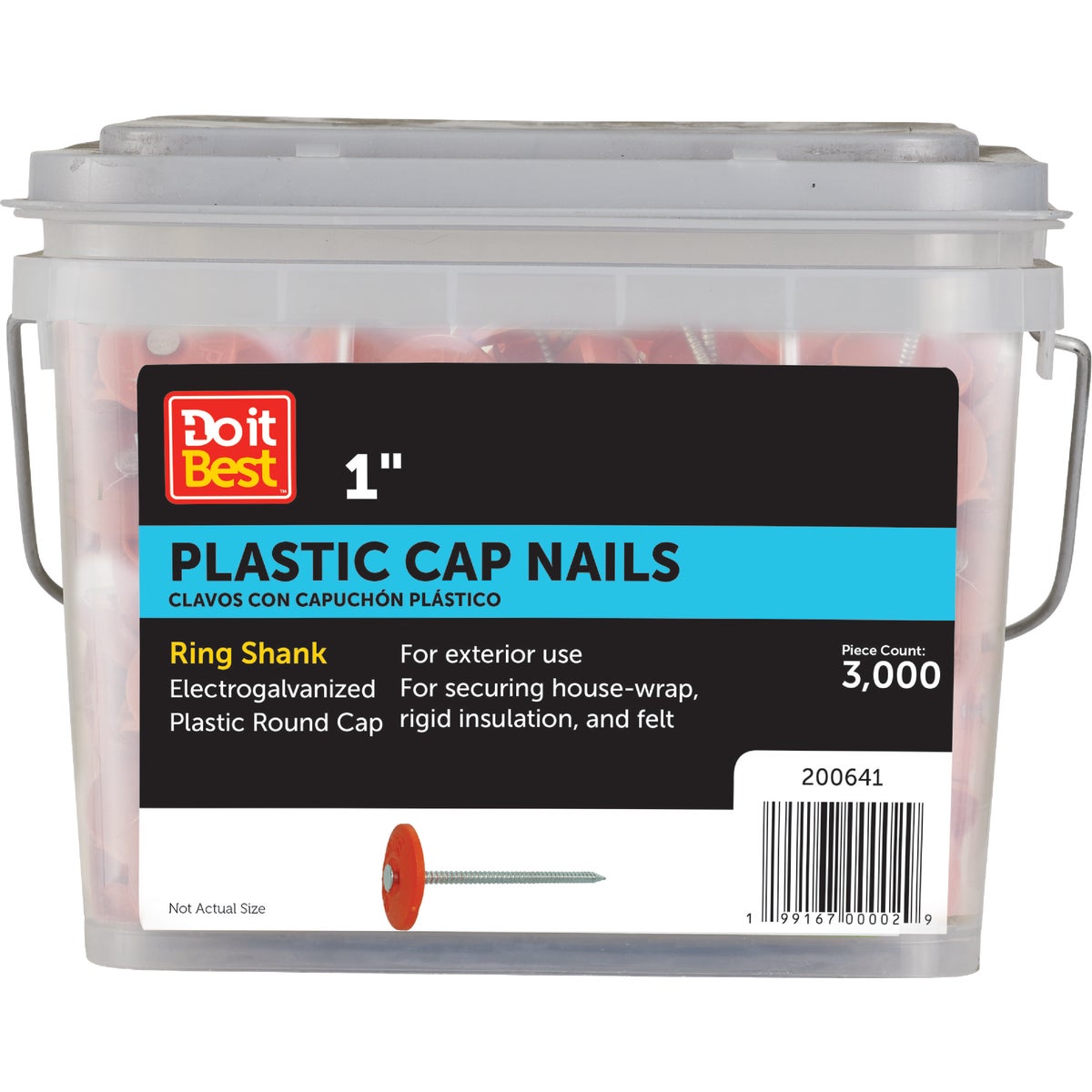 Do it Best 1 In. 12 ga Electrogalvanized Cap Nails (3000-Count, 9 Lb.) Image 1