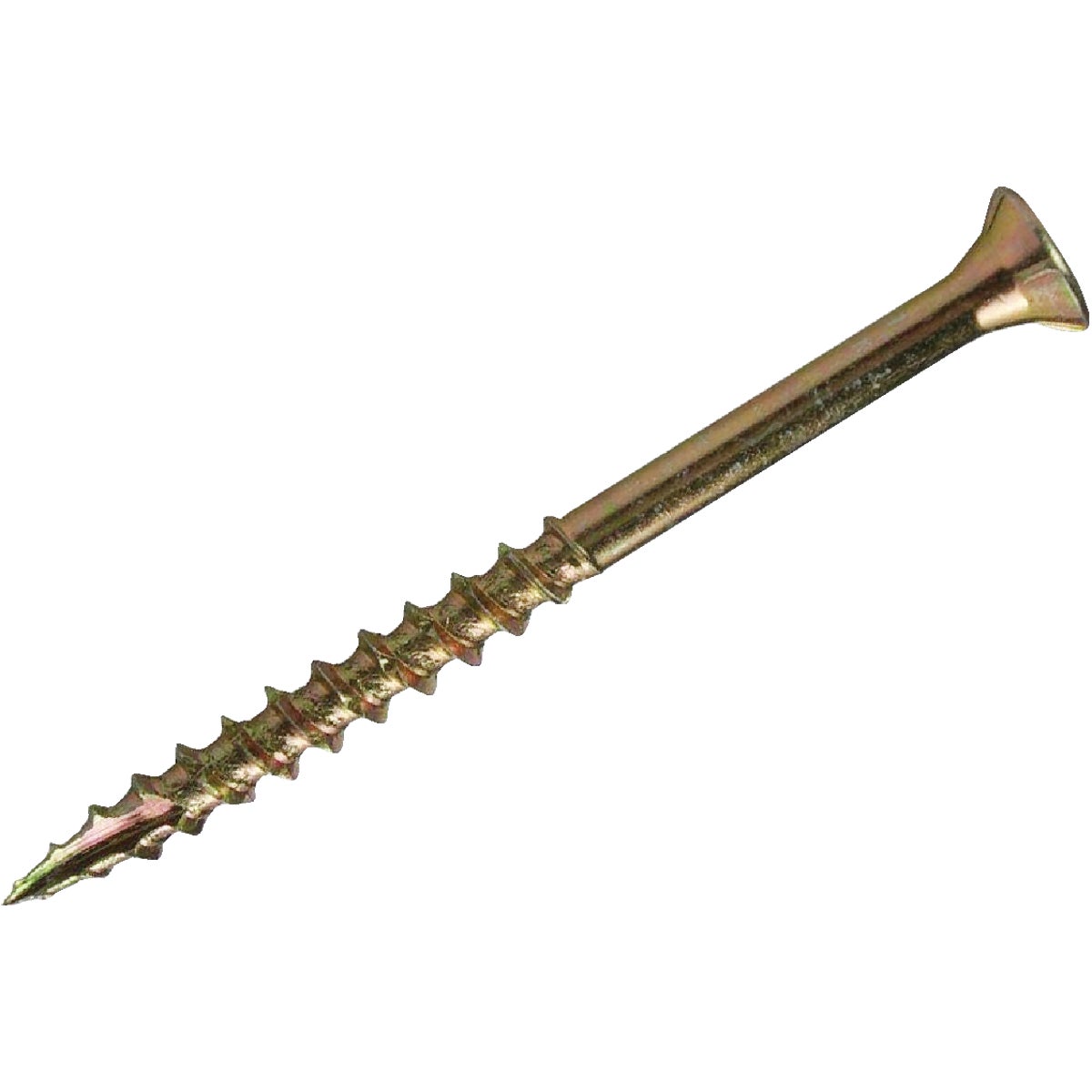 Do it Best #8 x 1-3/4 In. Star Drive Flat Head Gold Construction Wood Screw (141-Count, 1 Lb.)