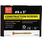 Do it Best #9 x 3 In. Star Drive Flat Head Gold Construction Wood Screw (79-Count, 1 Lb.) Image 1
