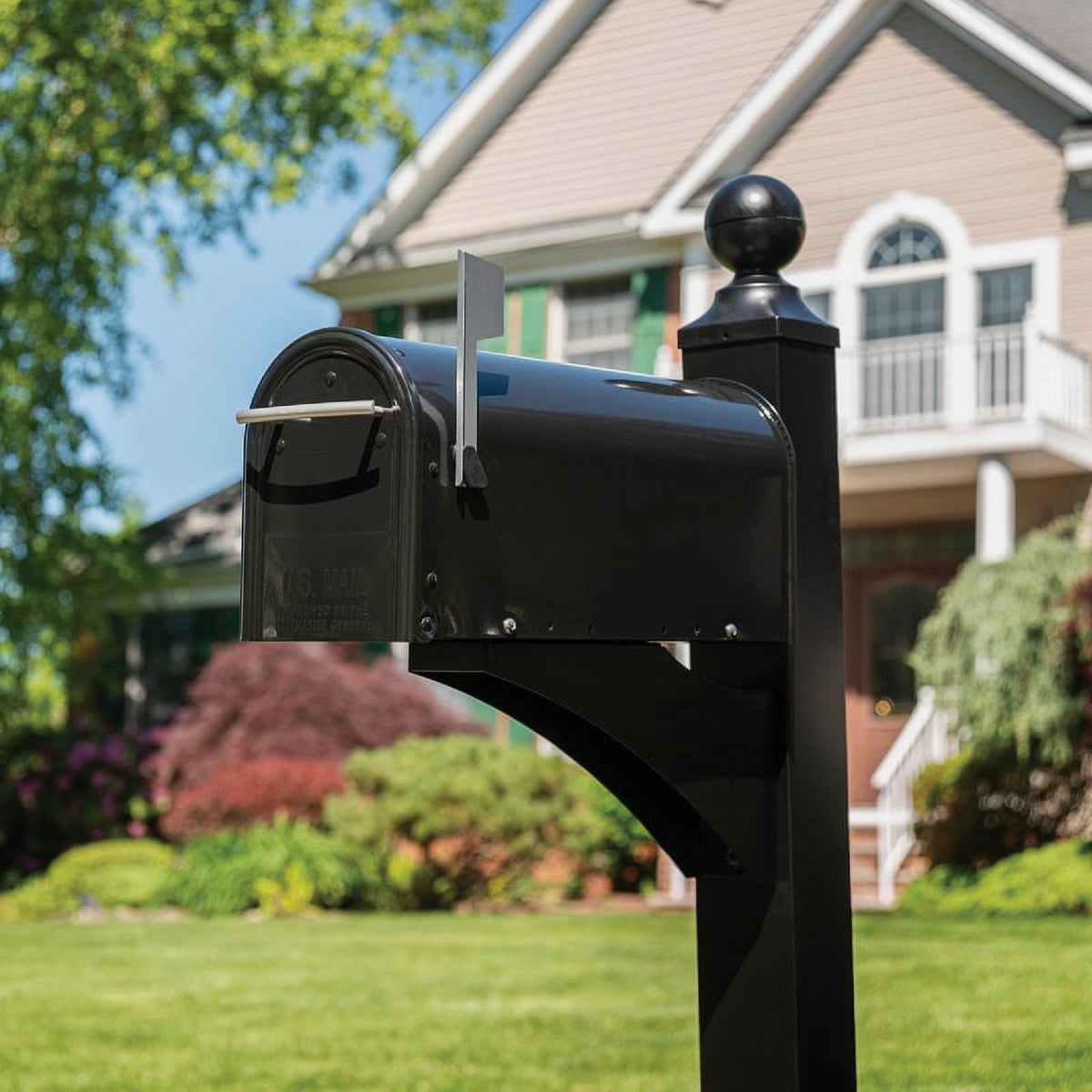 Gibraltar Franklin Venetian Bronze Steel Rural Post Mount Mailbox Image 3