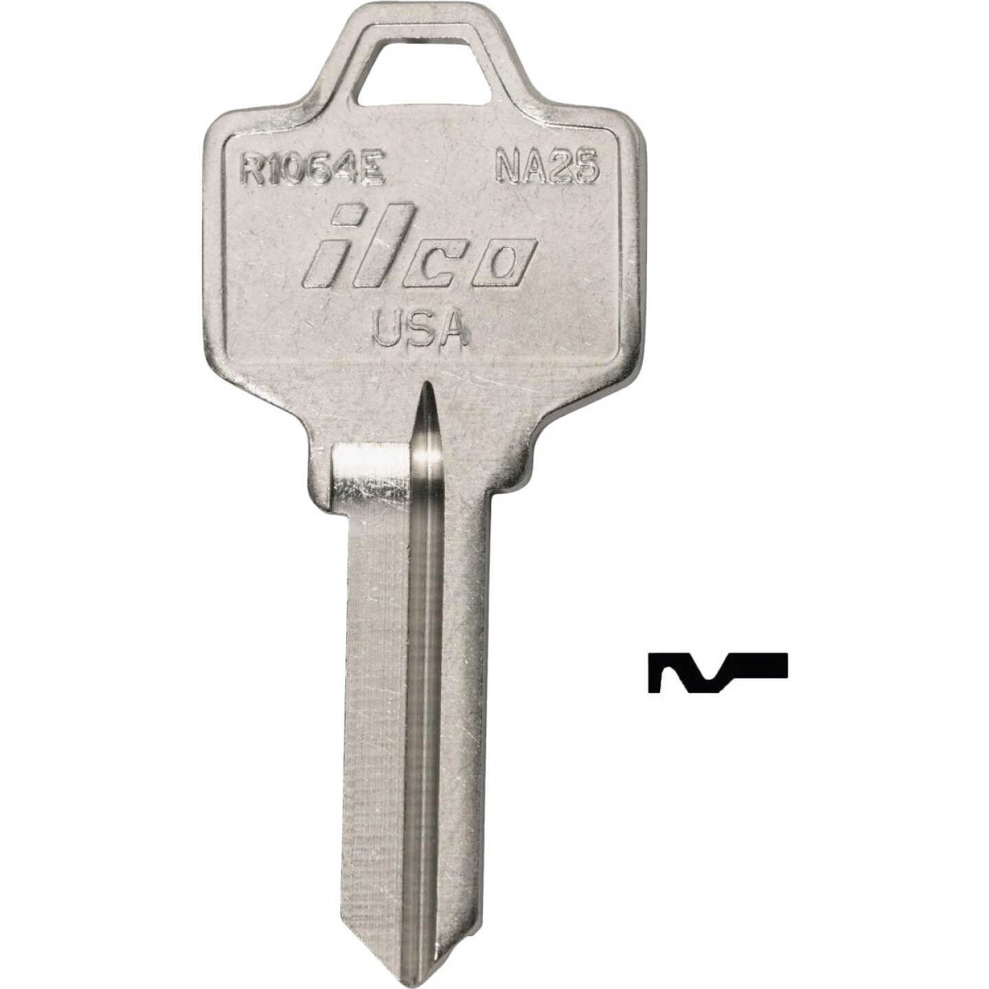 ILCO National Nickel Plated File Cabinet Key NA25 / DIB R1064E (10-Pack) Image 1