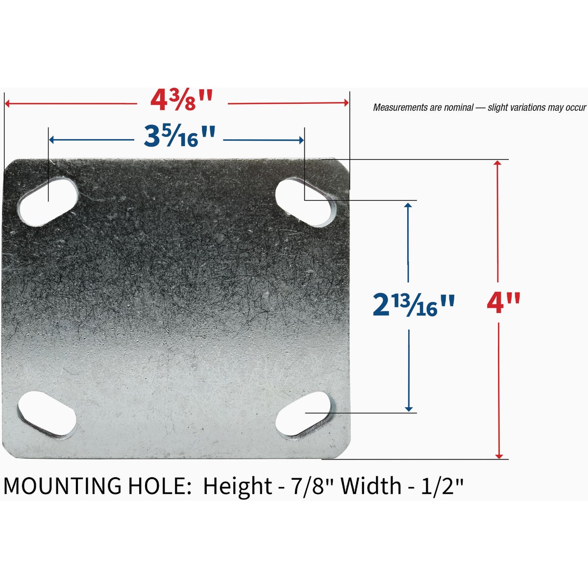 Shepherd Hardware 5 In. Heavy-Duty Polypropylene Rigid Plate Caster Image 2
