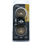 Steel Pro Antique Brass Double Cylinder Deadbolt Image 2