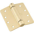 National Hardware 4 In. 1/4 In. Radius Brass Spring Door Hinge Image 1