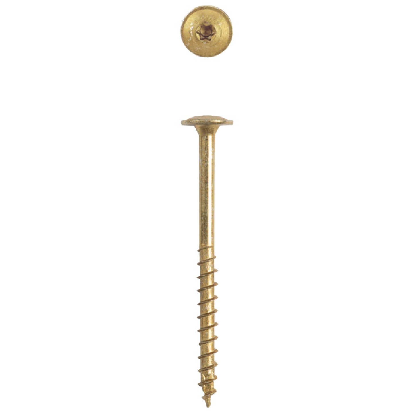 SPAX #10 x 2-1/2 In. T20 Plus Wafer Head Yellow Zinc (Interior) Cabinet Screw (75-Count) Image 3