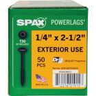 SPAX PowerLags 1/4 In. x 2-1/2 In. T30 Washer Head HCR (Exterior Rated) Lag Screw (50-Count) Image 5