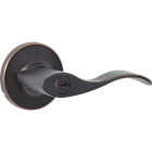 Steel Pro Oil Rubbed Bronze Wave Entry Door Lever Image 1