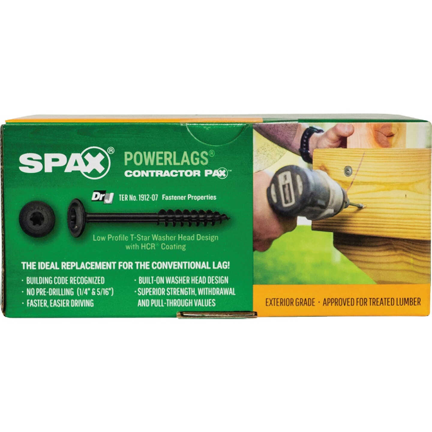 SPAX PowerLags 1/4 In. x 3 In. T30 Washer Head HCR (Exterior Rated) Lag Screw (50-Count) Image 6