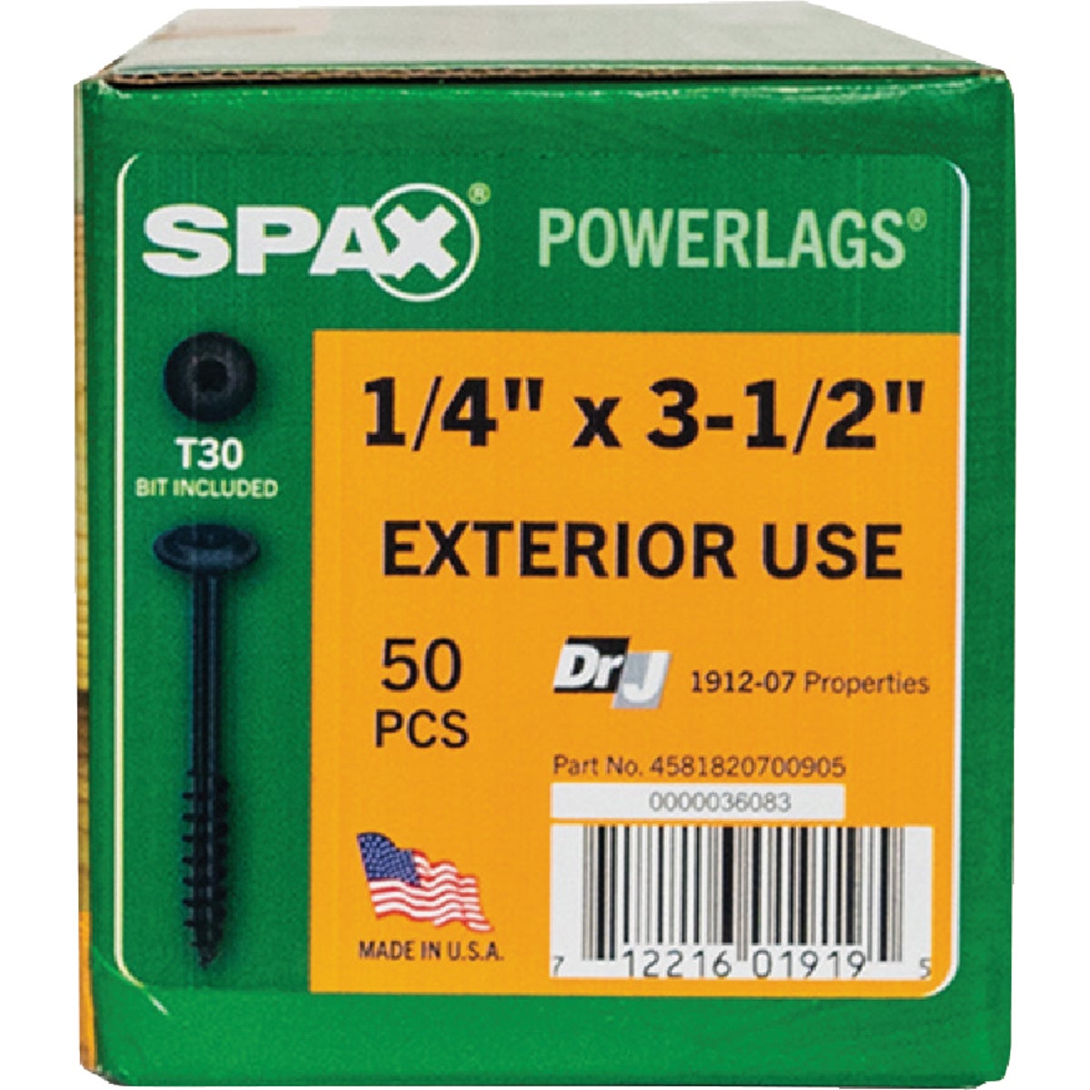 SPAX PowerLags 1/4 In. x 3-1/2 In. T30 Washer Head HCR (Exterior Rated) Lag Screw (50-Count) Image 5