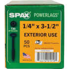 SPAX PowerLags 1/4 In. x 3-1/2 In. T30 Washer Head HCR (Exterior Rated) Lag Screw (50-Count) Image 5