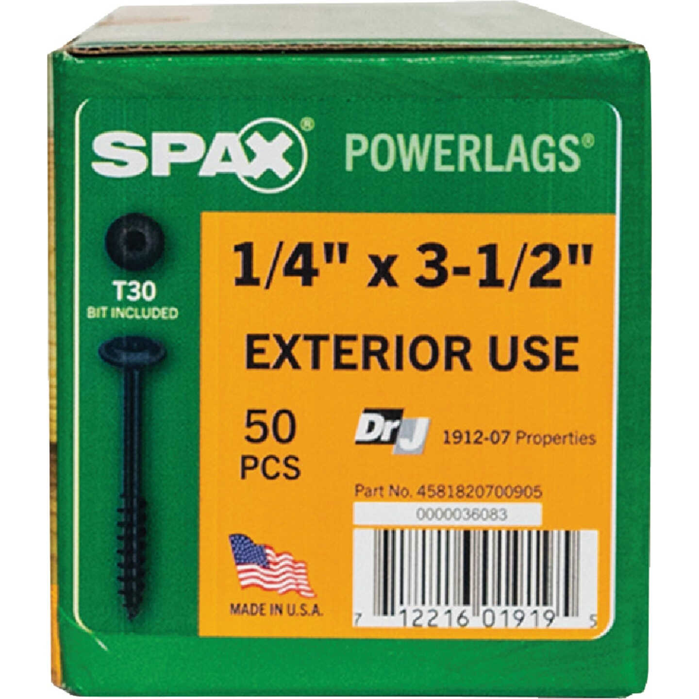 SPAX PowerLags 1/4 In. x 3-1/2 In. T30 Washer Head HCR (Exterior Rated) Lag Screw (50-Count) Image 5