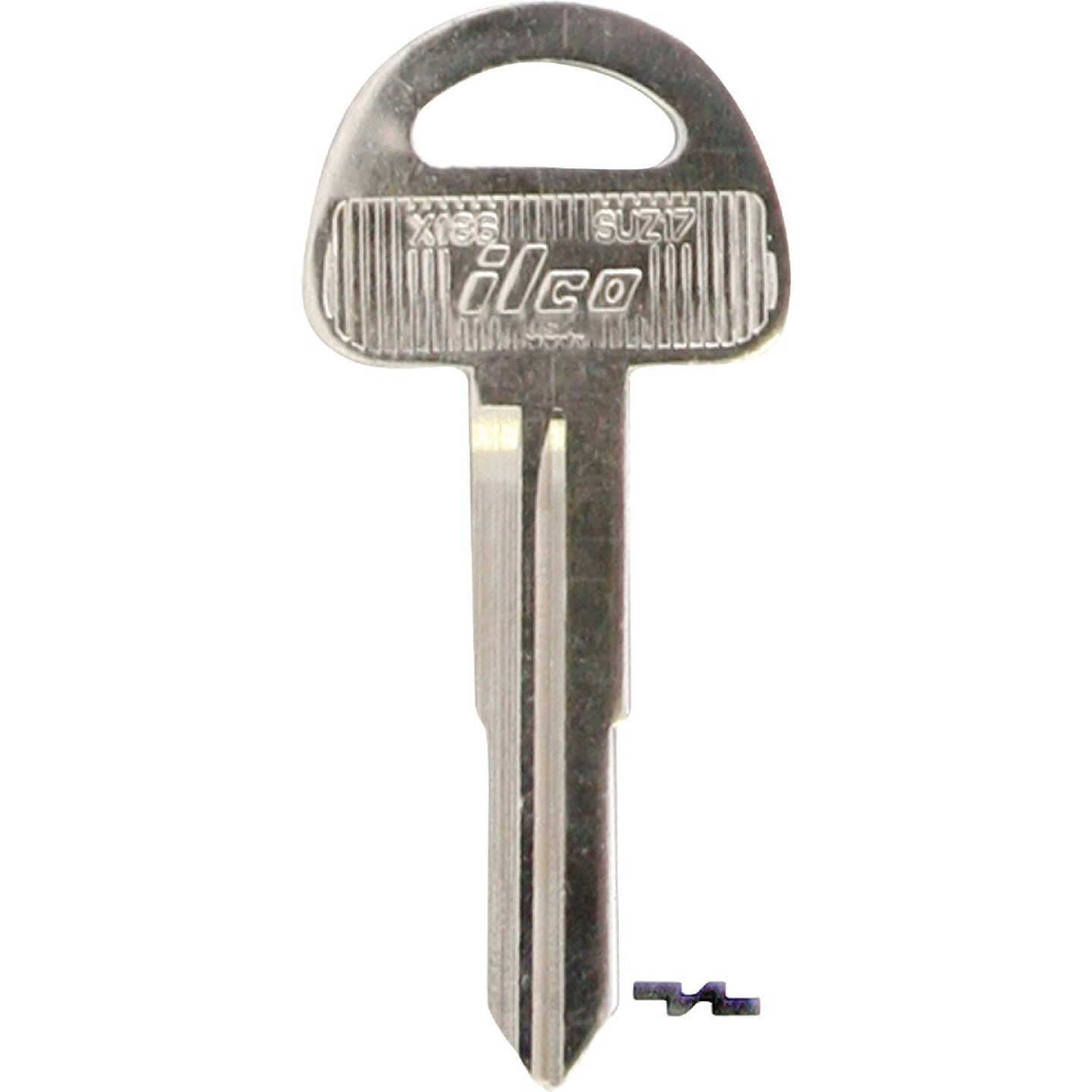 ILCO Suzuki Nickel Plated Automotive Key, SUZ17 / X186 (10-Pack) Image 1