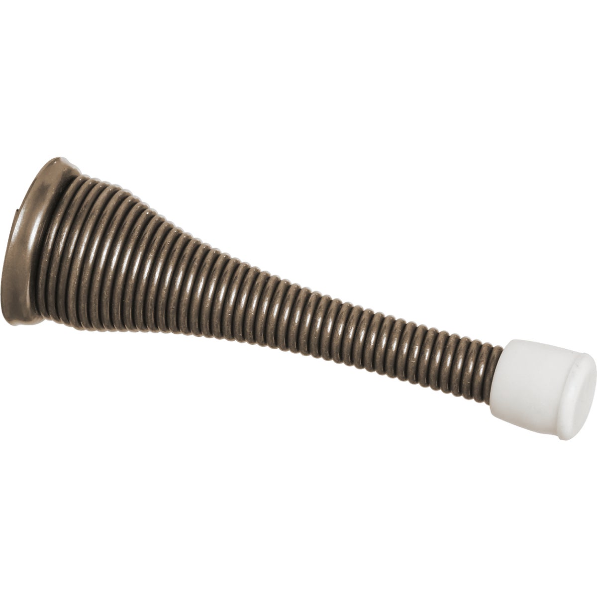 National Hardware 3 In. Antique Brass Spring Door Stop (2-Count)