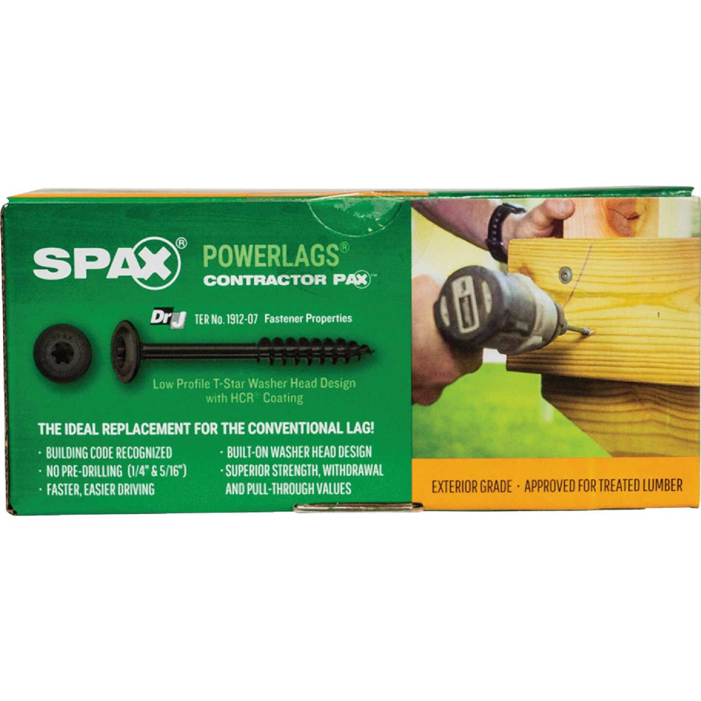 SPAX PowerLags 1/4 In. x 5 In. T30 Washer Head HCR (Exterior Rated) Lag Screw (50-Count) Image 6