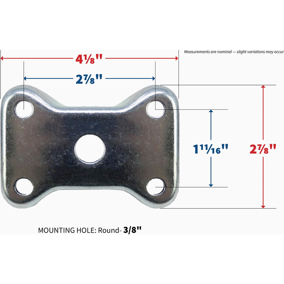 Shepherd Hardware 4 In. Thermoplastic Rigid Plate Caster Image 3