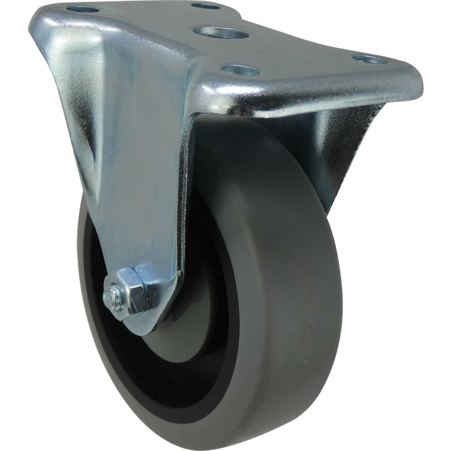 Shepherd Hardware 4 In. Thermoplastic Rigid Plate Caster Image 6