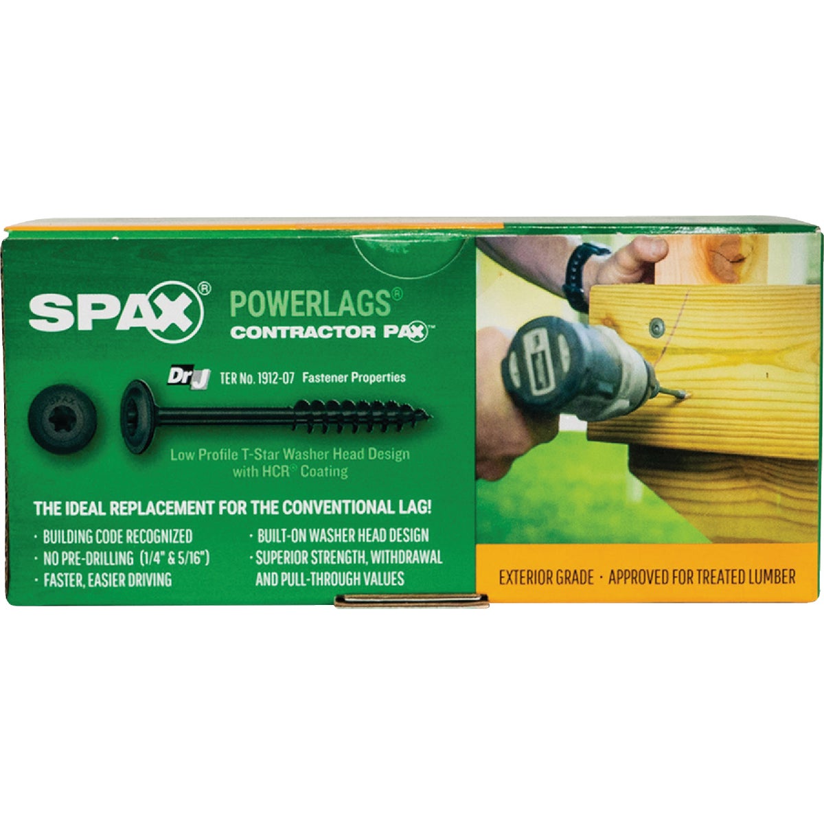 SPAX PowerLags 1/4 In. x 6 In. T30 Washer Head HCR (Exterior Rated) Lag Screw (50-Count) Image 6