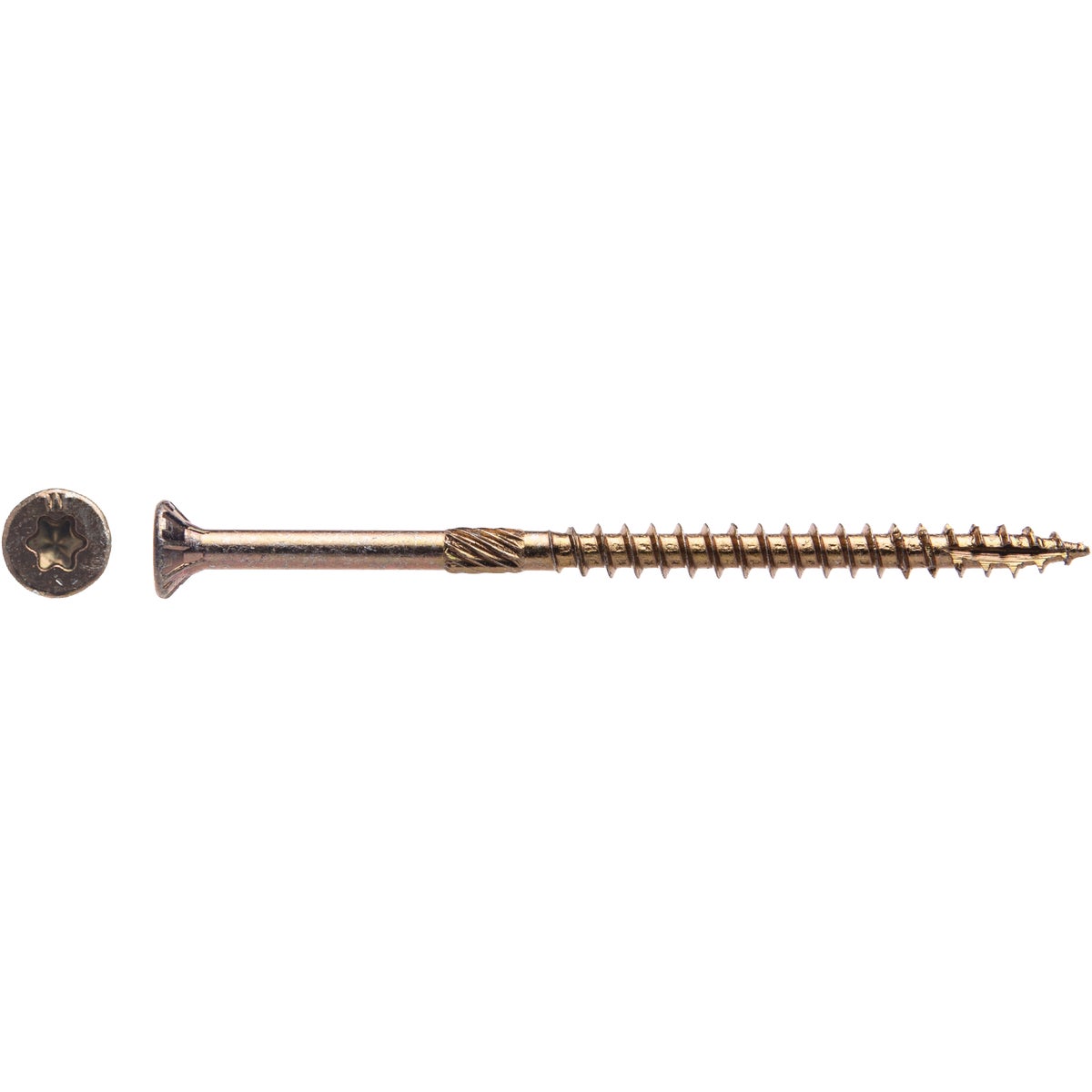 Big Timber #10 x 3-1/2 In. Yellow Zinc Flat Head Wood Screw (270-Count, 5 Lb.)