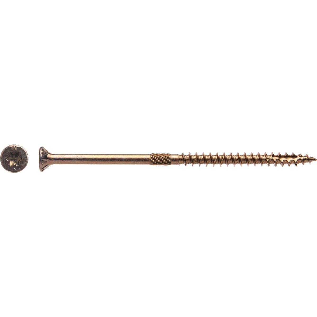 Big Timber #10 x 4 In. Yellow Zinc Flat Head Wood Screw (240-Count, 5 Lb.)