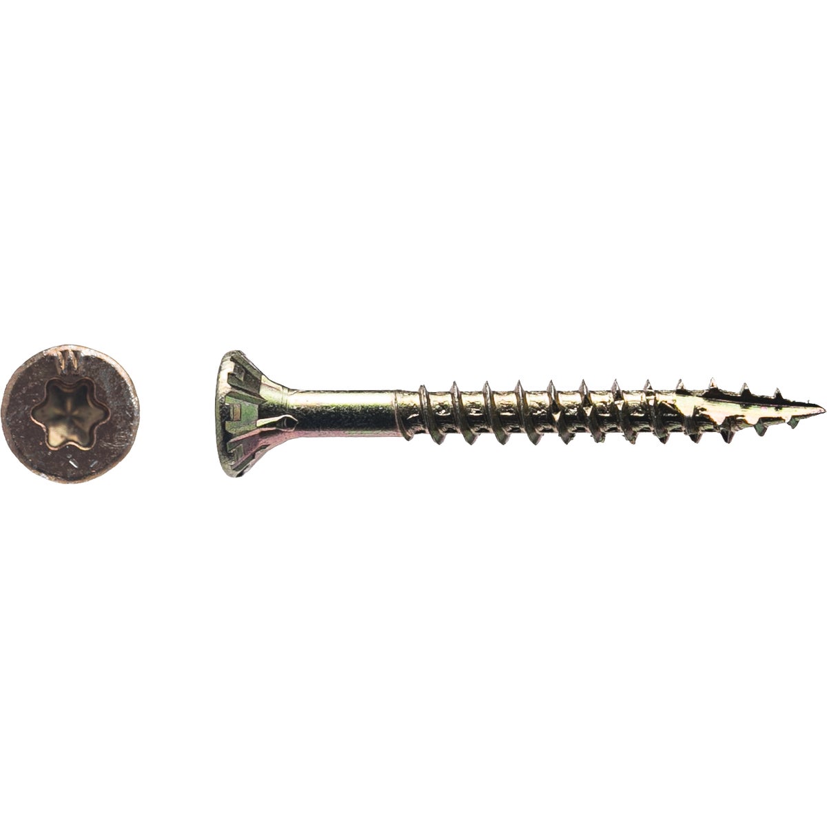 Big Timber #8 x 1-1/2 In. Yellow Zinc Flat Head Wood Screw (990-Count, 5 Lb.)