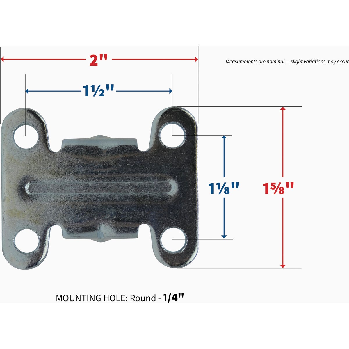 Shepherd Hardware 2 In. Thermoplastic Rigid Plate Caster Image 3