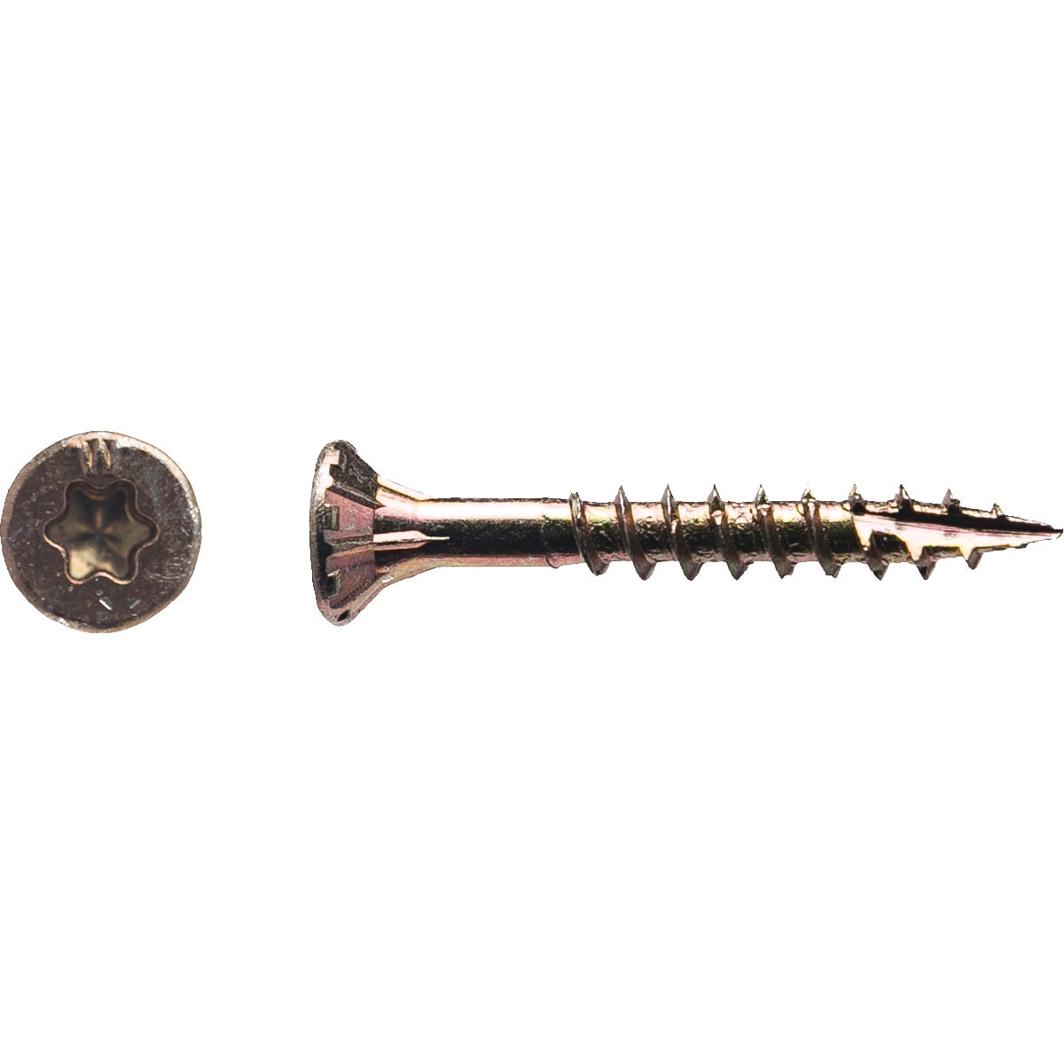 Big Timber #8 x 1-1/4 In. Yellow Zinc Flat Head Wood Screw (1155-Count, 5 Lb.)