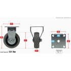 Shepherd Hardware 3 In. Thermoplastic Rigid Plate Caster Image 2