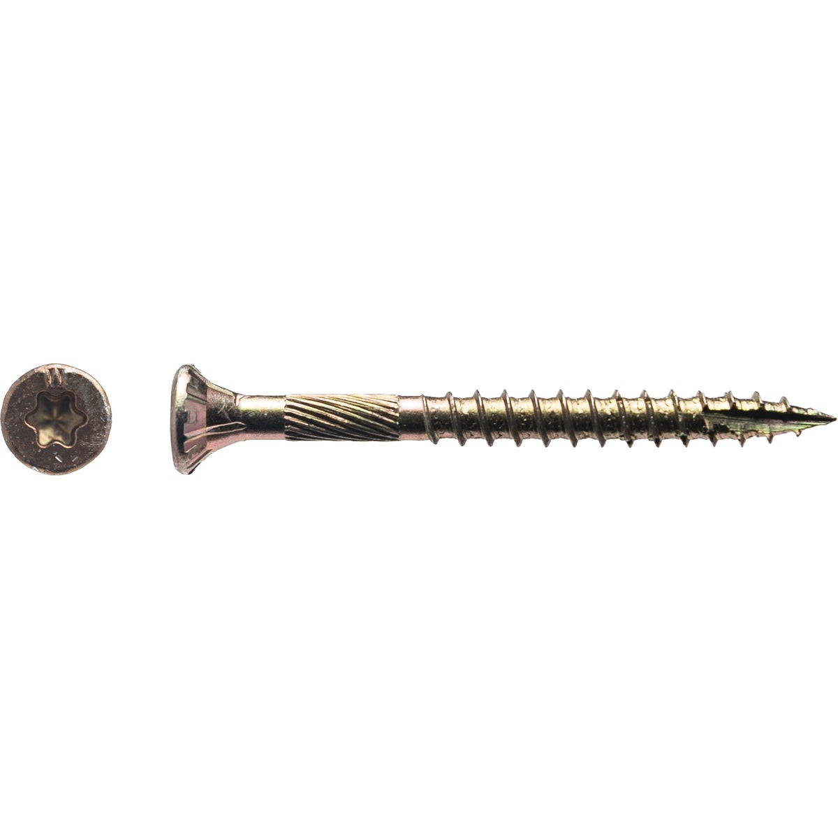 Big Timber #9 x 2 In. Yellow Zinc Flat Head Wood Screw (585-Count, 5 Lb.)