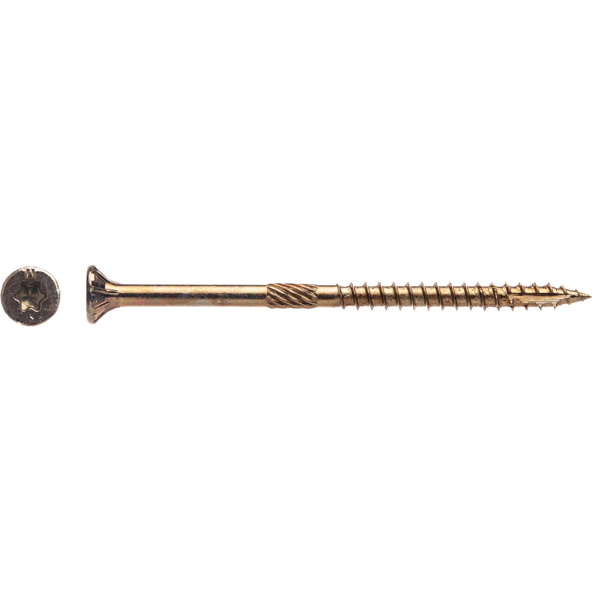 Big Timber #9 x 3 In. Yellow Zinc Flat Head Wood Screw (390-Count, 5 Lb.)