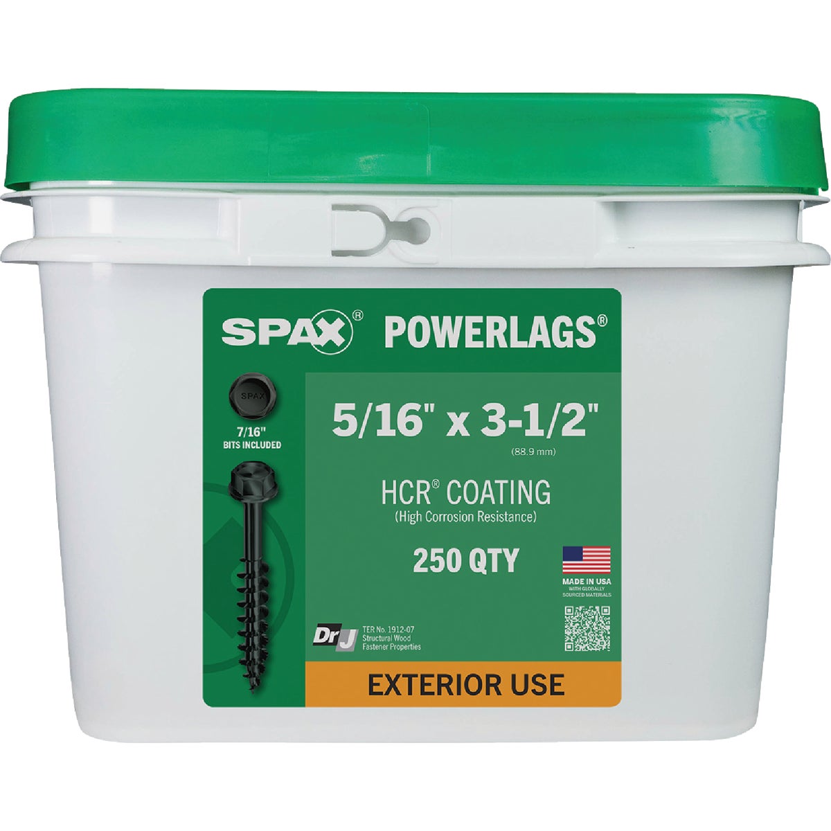 SPAX PowerLags 5/16 In. x 3-1/2 In. Hex Washer Head HCR (Exterior Rated) Lag Screw (250-Count) Image 5