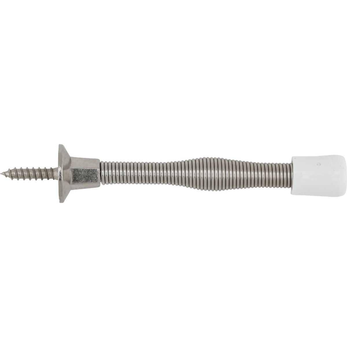 National Hardware Satin Nickel Spring Door Stop with Fastener Image 2