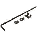 National Hardware 1/2 In. X 18 In. Black Steel Cane Bolt Image 1