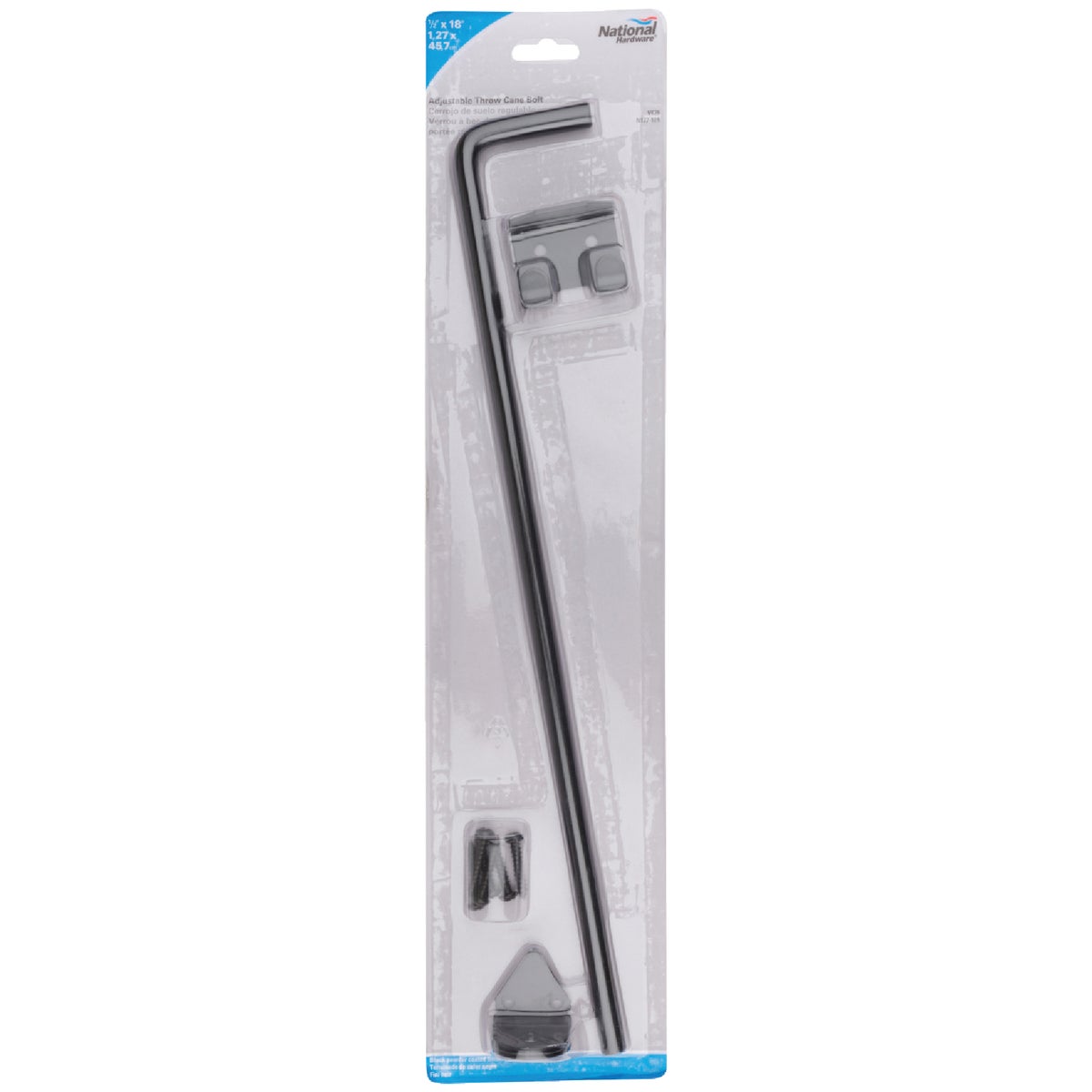 National Hardware 1/2 In. X 18 In. Black Steel Cane Bolt Image 2