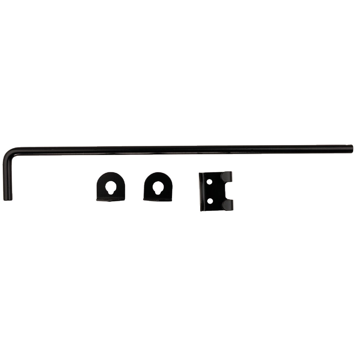 National Hardware 1/2 In. X 18 In. Black Steel Cane Bolt Image 4