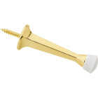 National Hardware 3 In. Brass Rigid Square Door Stop Image 1