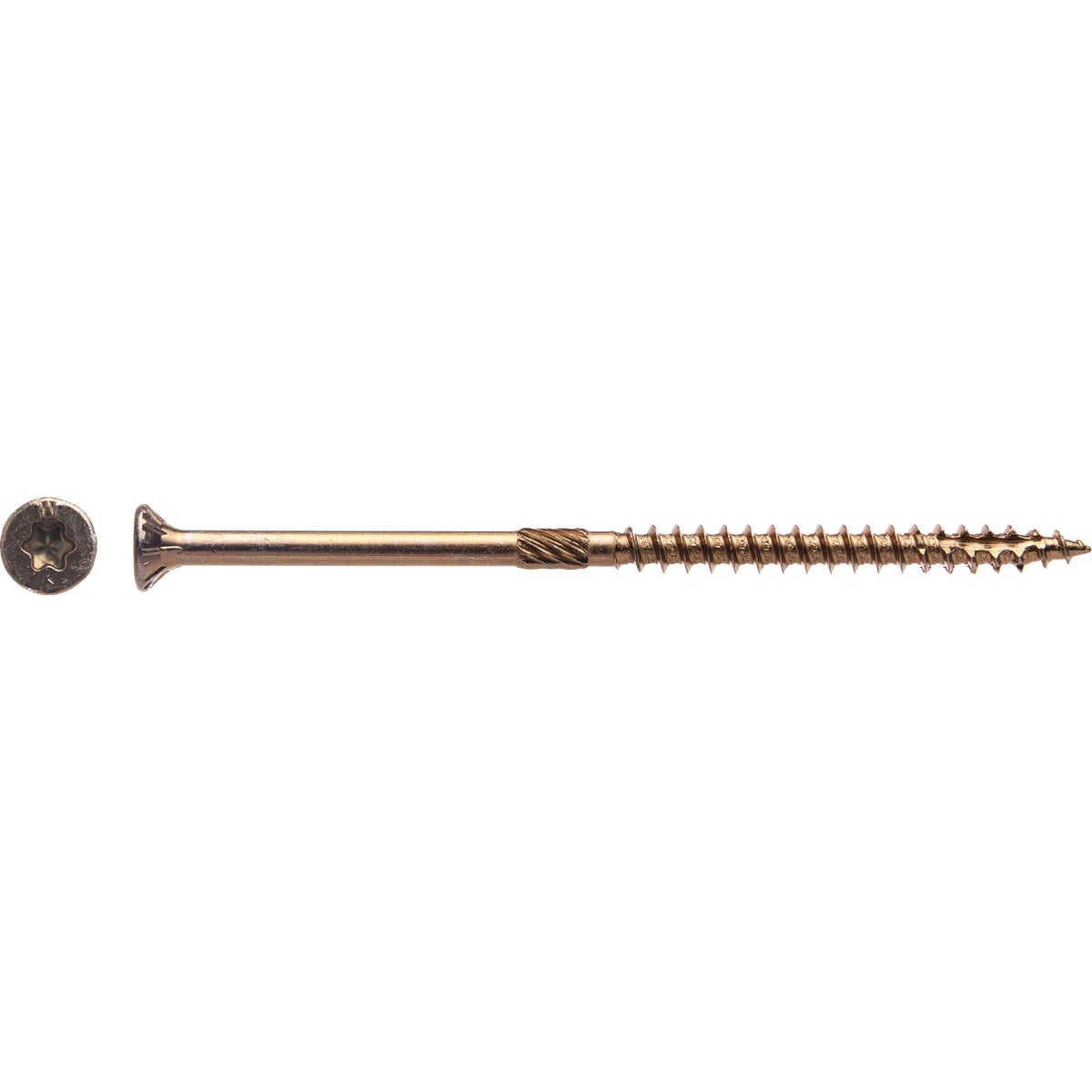 Big Timber #10 x 4 In. Yellow Zinc Flat Head Wood Screw (48-Count, 1 Lb.)