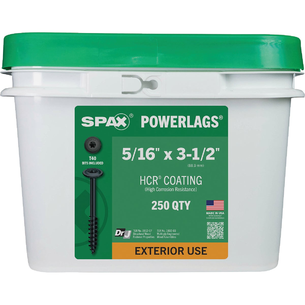 SPAX PowerLags 5/16 In. x 3-1/2 In. T40 Washer Head HCR (Exterior Rated) Lag Screw (250-Count) Image 4