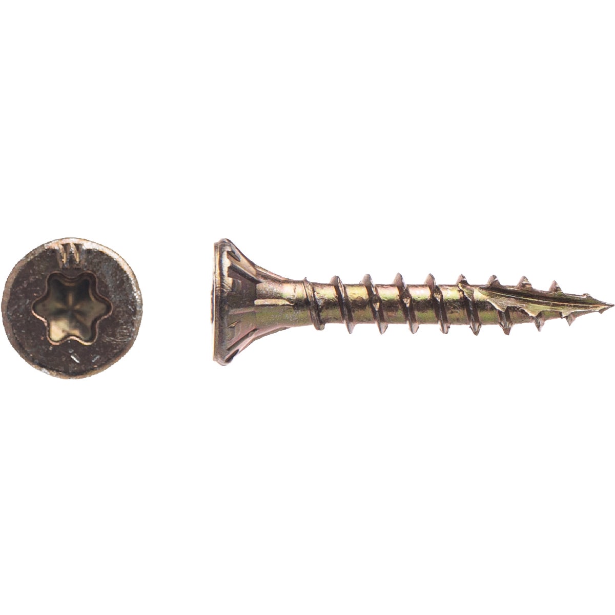 Big Timber #8 x 1 In. Yellow Zinc Flat Head Wood Screw (274-Count, 1 Lb.)