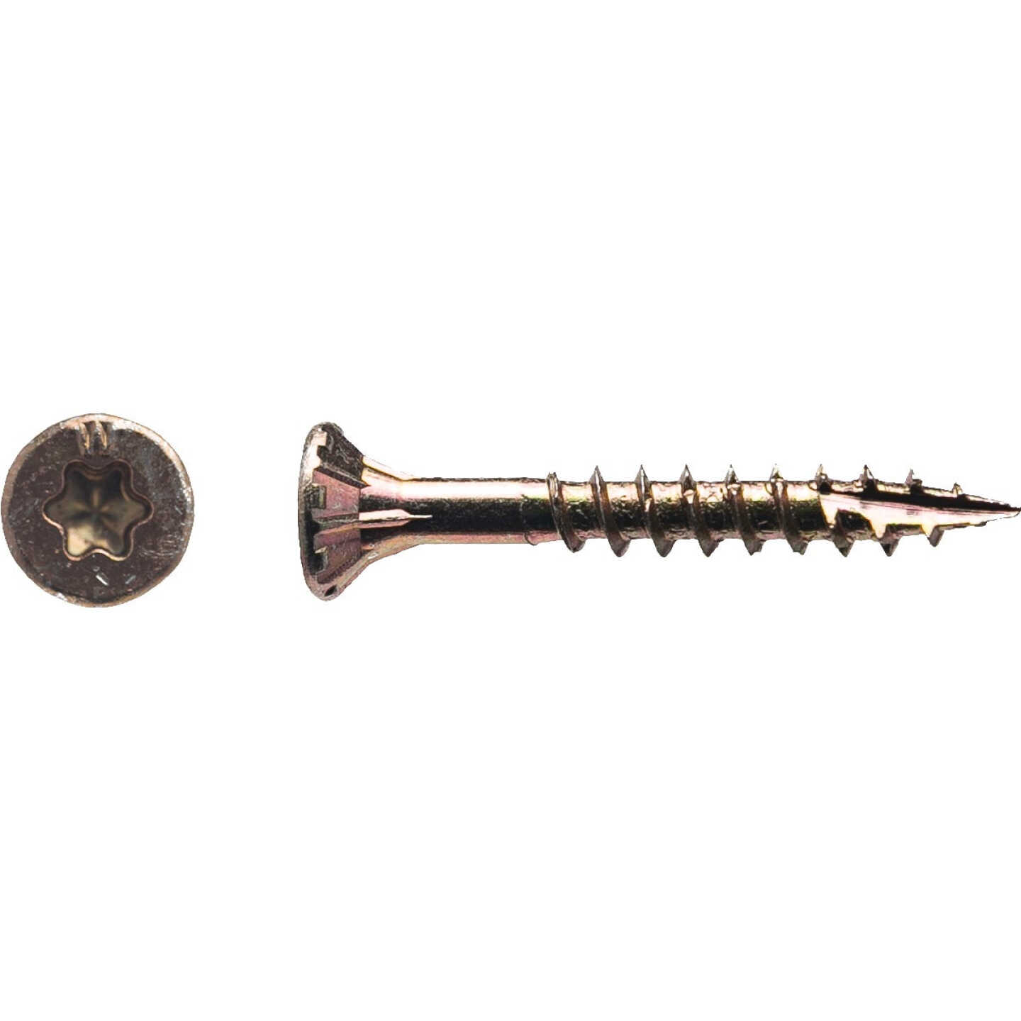 Big Timber #8 x 1-1/4 In. Yellow Zinc Flat Head Wood Screw (231-Count, 1 Lb.) Image 1