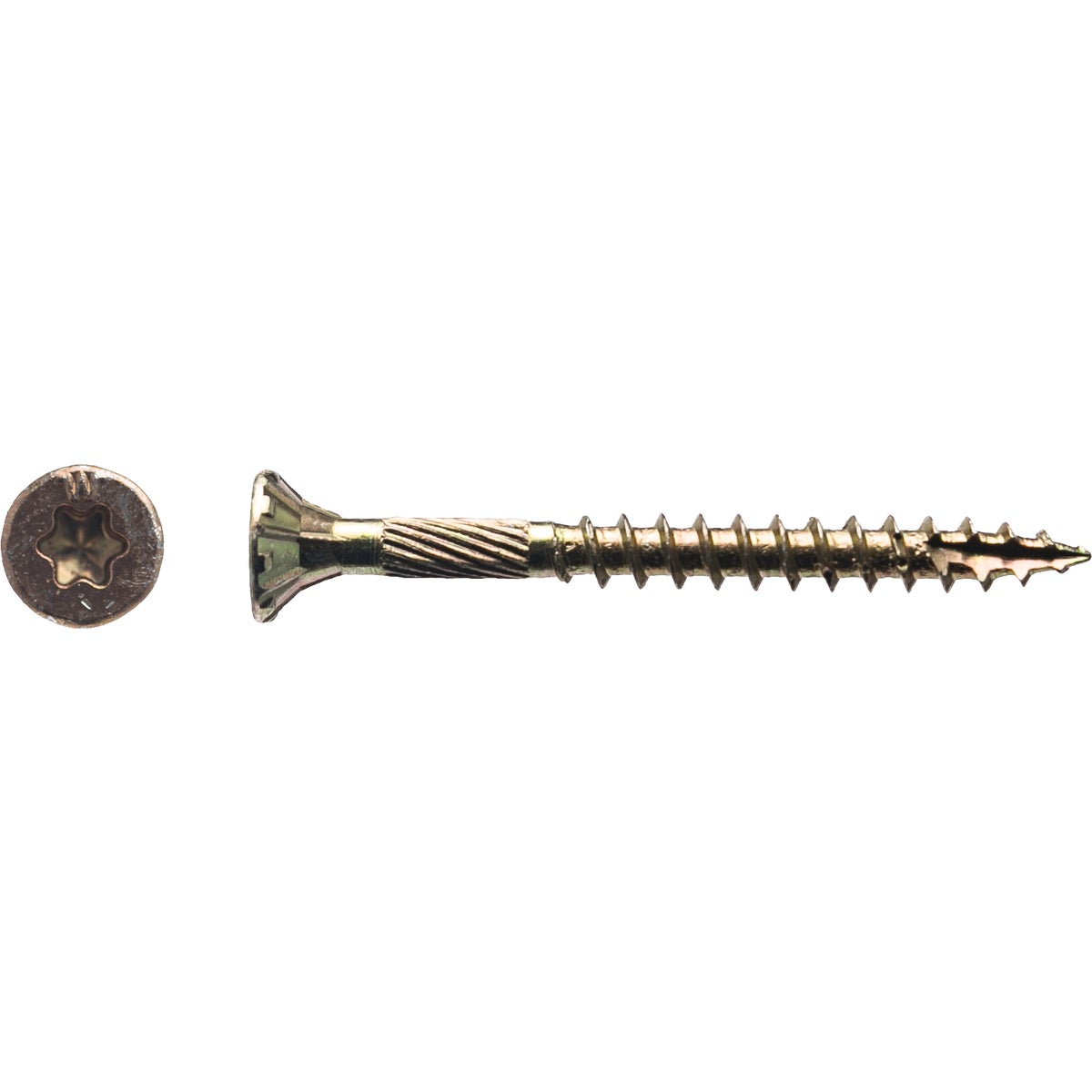 Big Timber #8 x 1-3/4 In. Yellow Zinc Flat Head Wood Screw (172-Count, 1 Lb.)