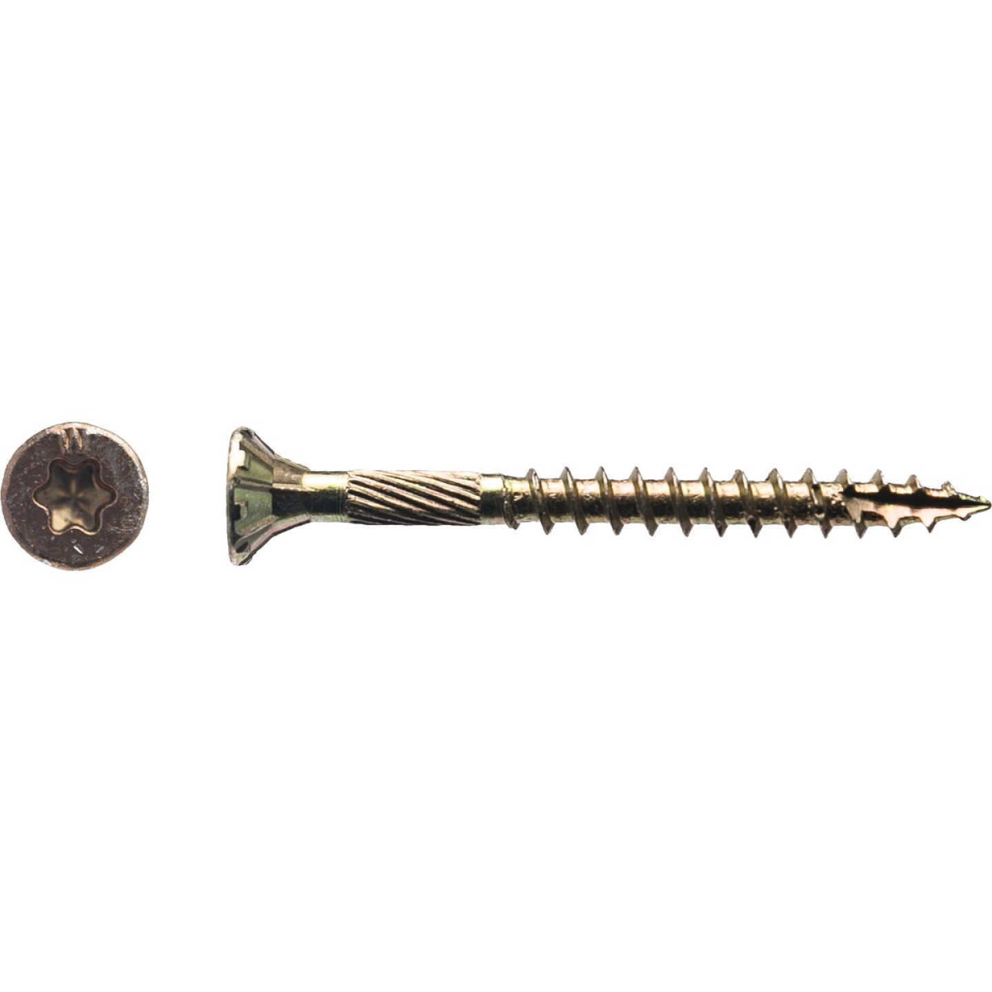 Big Timber #8 x 1-3/4 In. Yellow Zinc Flat Head Wood Screw (172-Count, 1 Lb.) Image 1